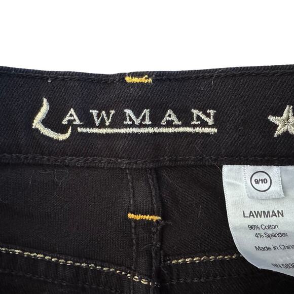 Lawman Jeans Women’s 9/10 L Long Black Gold Embellished Rodeo Western 1036 - Picture 6 of 15